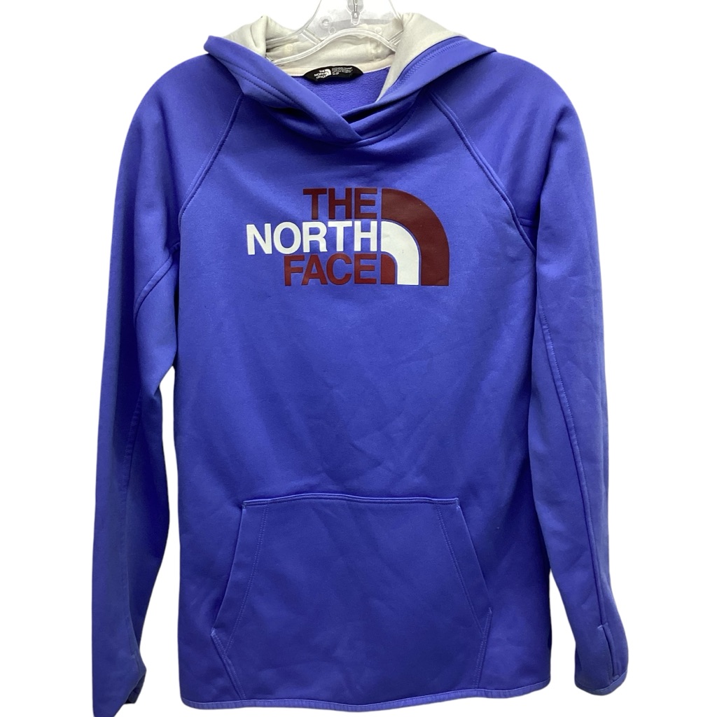 The North Face Blue Logo Hoodie Sweatshirt Misses Size S